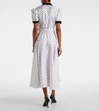 Rodarte Polka Dot silk twill midi dress
