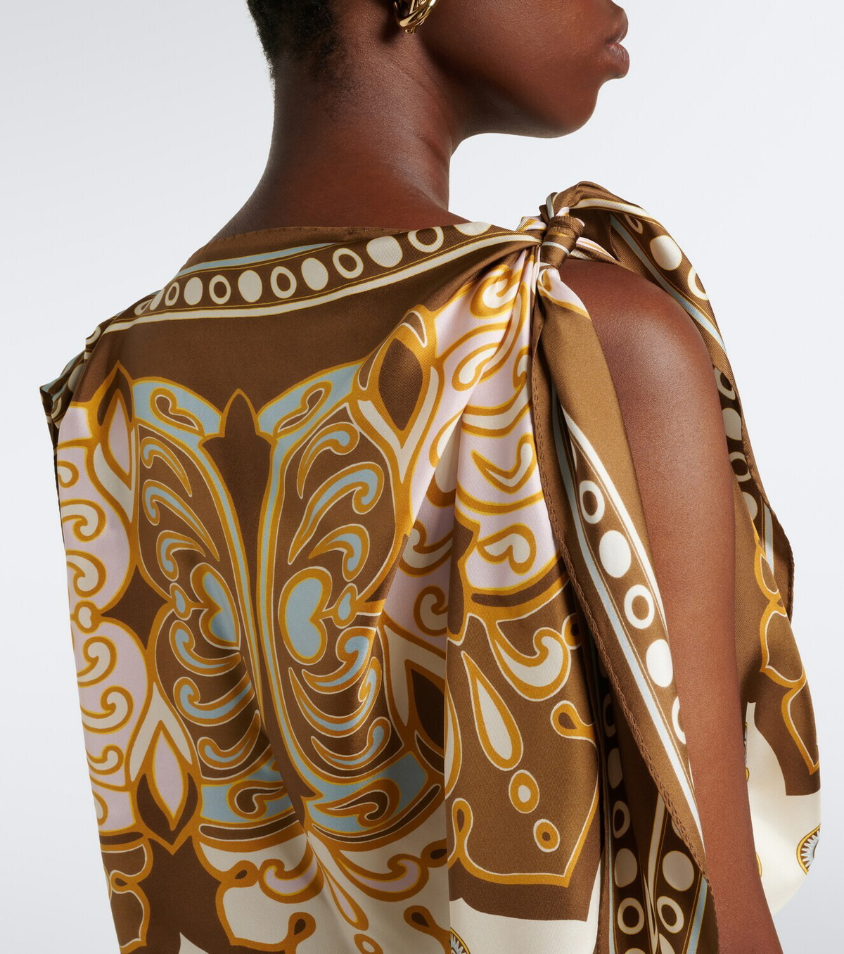 La DoubleJ Full-On printed silk twill top