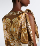 La DoubleJ Full-On printed silk twill top