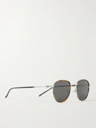 Montblanc - Round-Frame Tortoiseshell Acetate and Silver-Tone Sunglasses