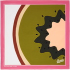 Loewe Pink Paula's Ibiza Kiwi Print Scarf