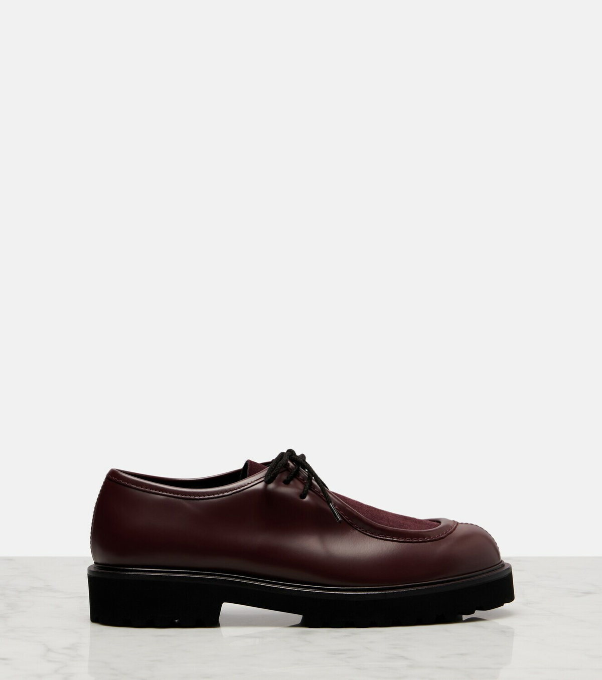 Max Mara Track leather and suede loafers