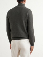 FEDELI - Ape Half-Zipped Cashmere Sweater - Green