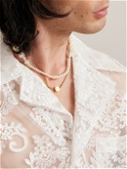 Simone Rocha - Daisy Gold-Tone Faux Pearl Necklace