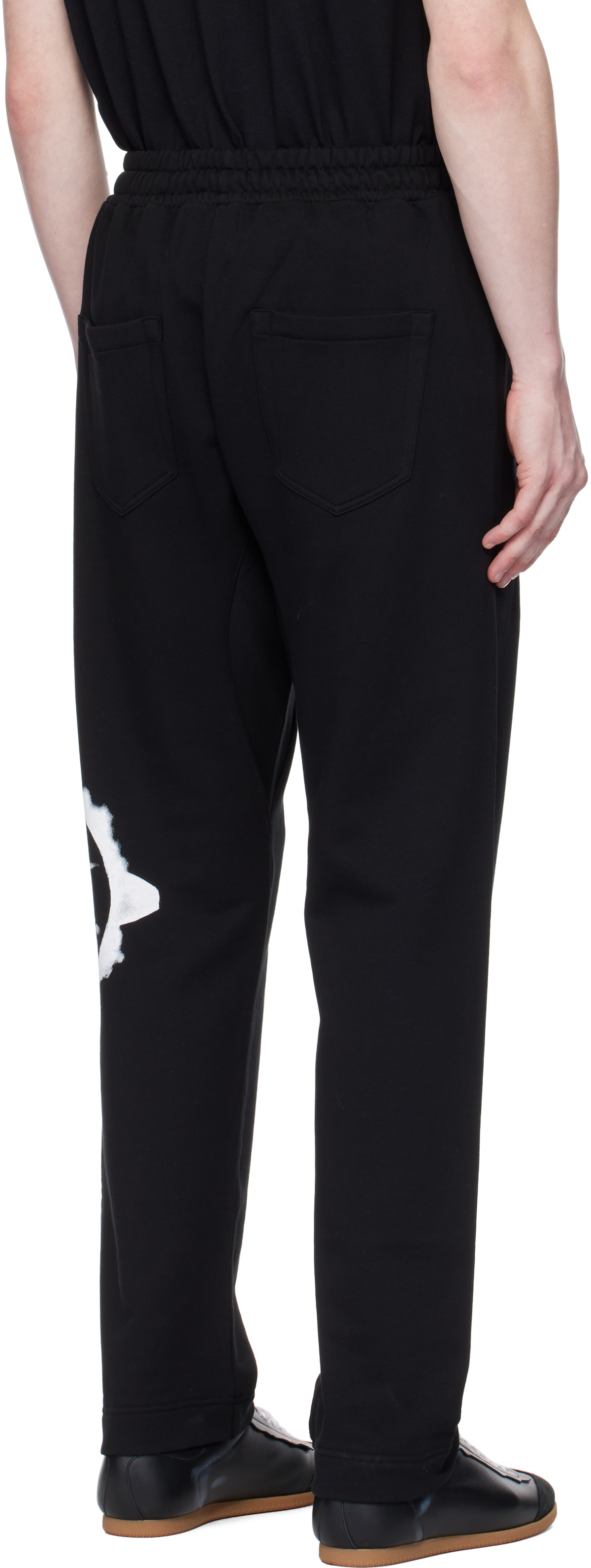 Vivienne Westwood Black Stencil Orb Football Sweatpants