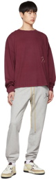 Rhude Burgundy Reverse Long Sleeve T-Shirt