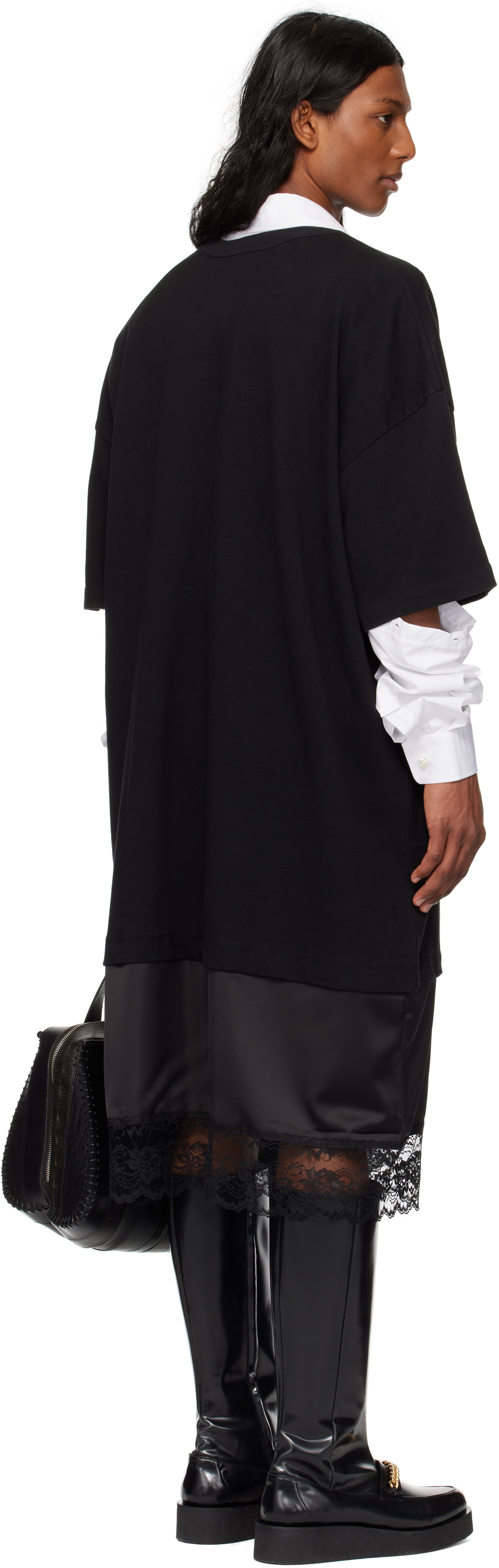 VAQUERA Black Slip Skirt Tall Tee Midi Dress