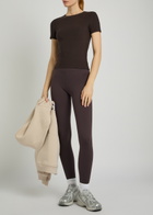 Tala 365 Ribbed Stretch-modal T-shirt Brown