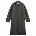 Foret Men's Pine Wool Coat in Dark Grey Melange