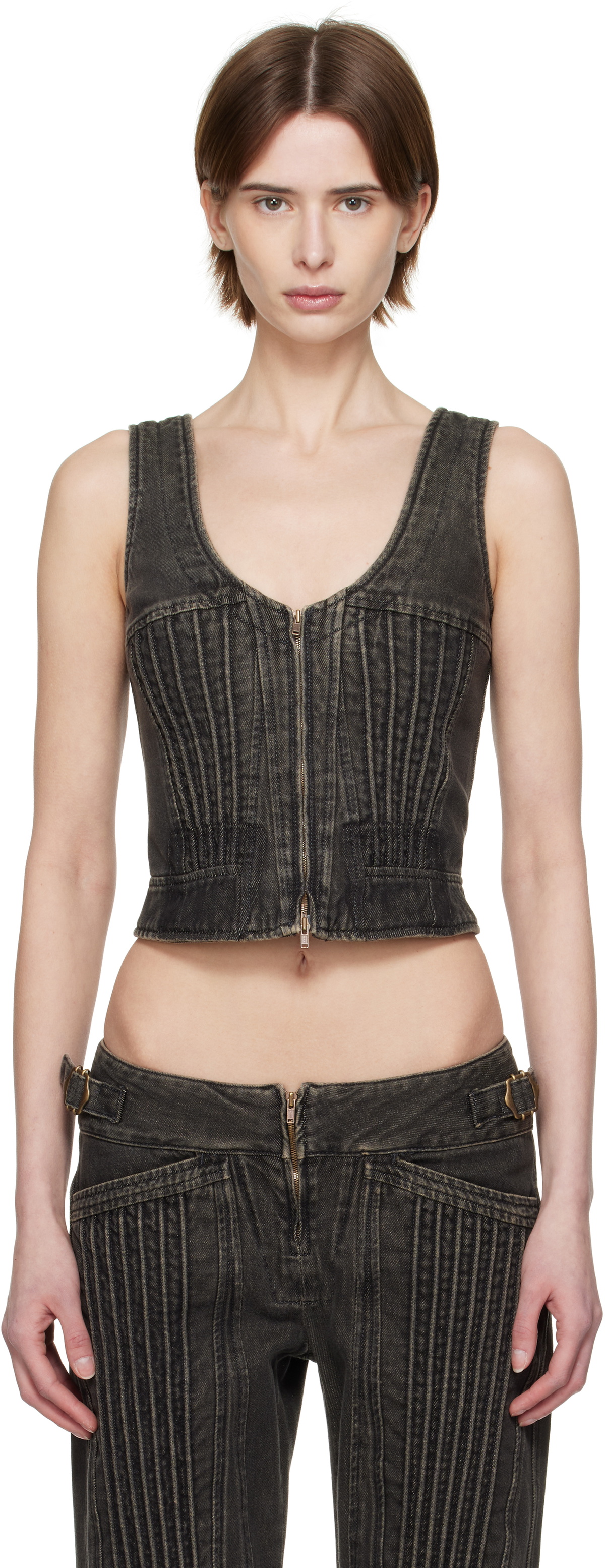 KNWLS Black Corded Corset