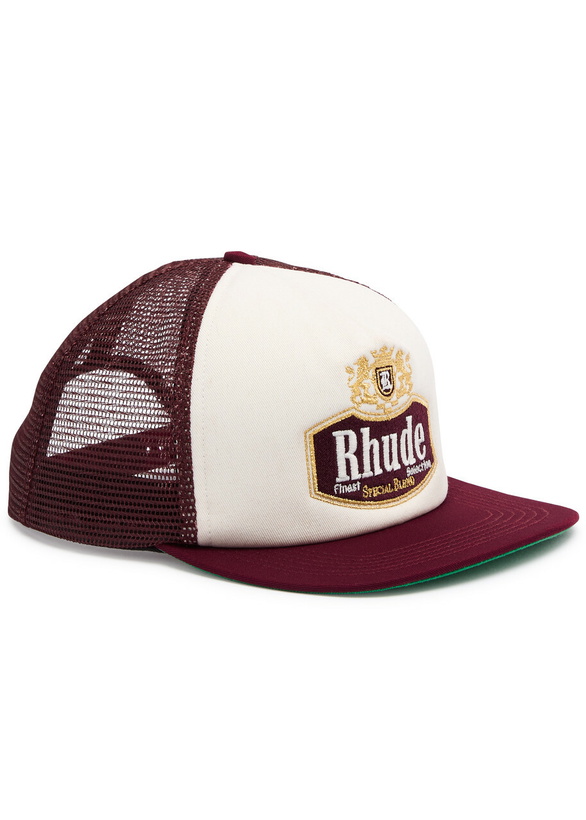 Photo: Rhude Special Blend Canvas Trucker cap - Maroon - One Size