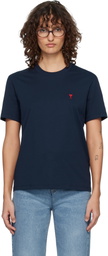 AMI Paris Navy Ami de Coeur T-shirt