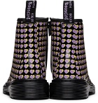 Dr. Martens Baby Black 1460 Heart Printed Boots