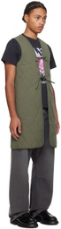 GANNI Green Oversized Shell Coat & Vest Set