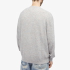 Acne Studios Men's Kiza Alpaca Logo Crew Knit in Light Grey/Brown Melange