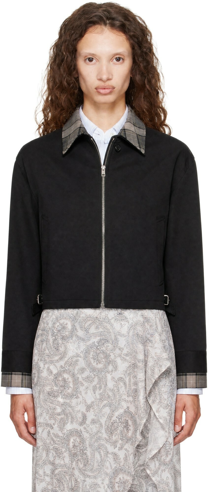 Acne Studios Black Layered Garbardine Jacket