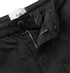 Folk - Loom Garment-Dyed Cotton-Canvas Shorts - Black