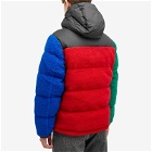 Polo Ralph Lauren Men's Colour Block Fleece Puffer Jacket in Rl 2000 Red Multi