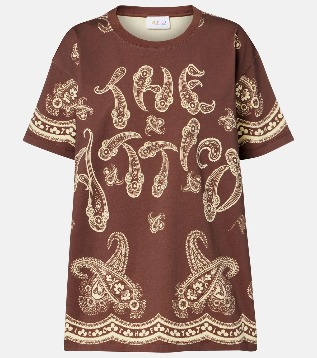 The Attico Bandana oversized cotton jersey T-shirt
