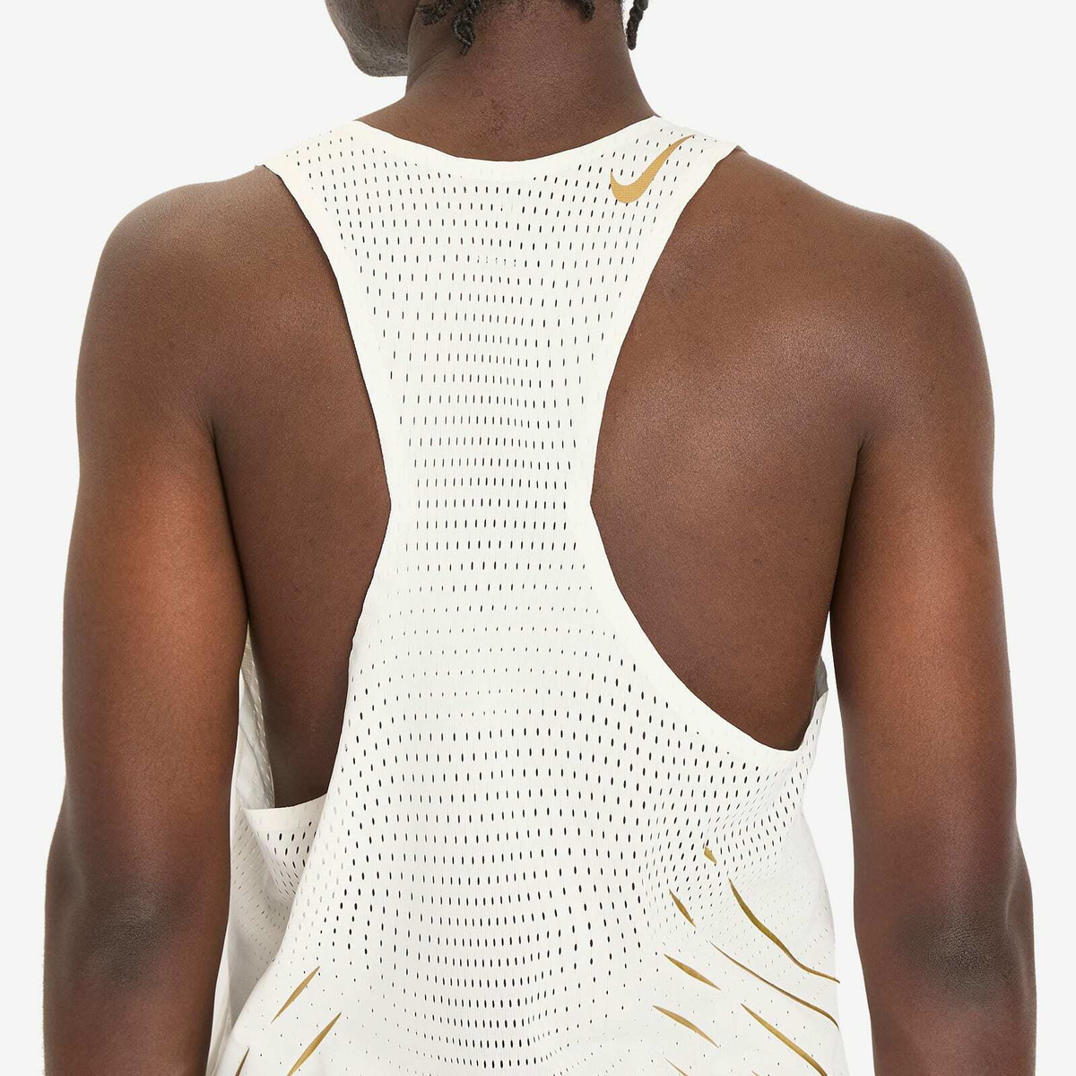 Nike Running Men's Aeroswift x Jakob Vest in Sail/Gold