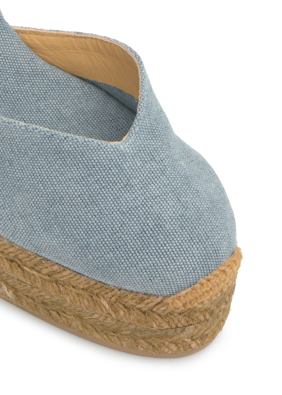 Castañer Chiara Canvas Platform Espadrilles Blue