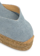 Castañer Chiara Canvas Platform Espadrilles Blue