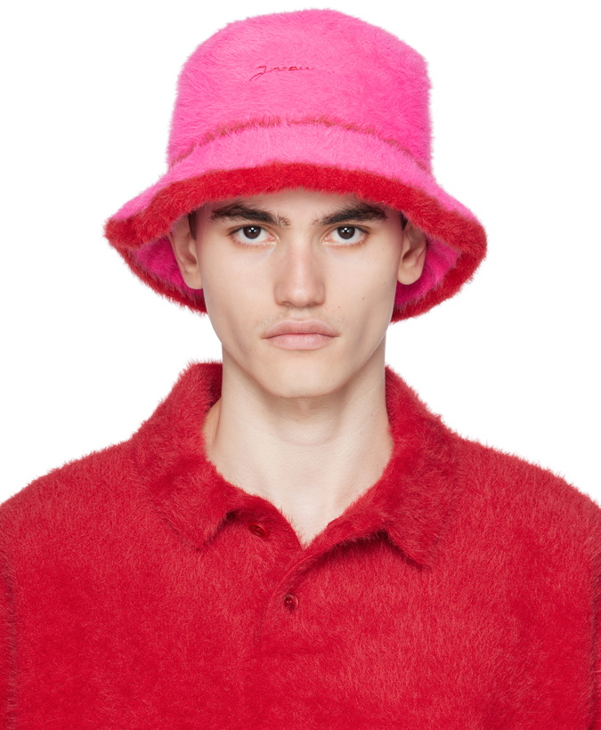 Photo: Jacquemus Pink Le Papier 'Le Bob Neve' Bucket Hat