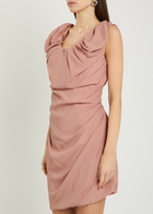 Vivienne Westwood Ginnie Amber Draped Woven Mini Dress Light Pink