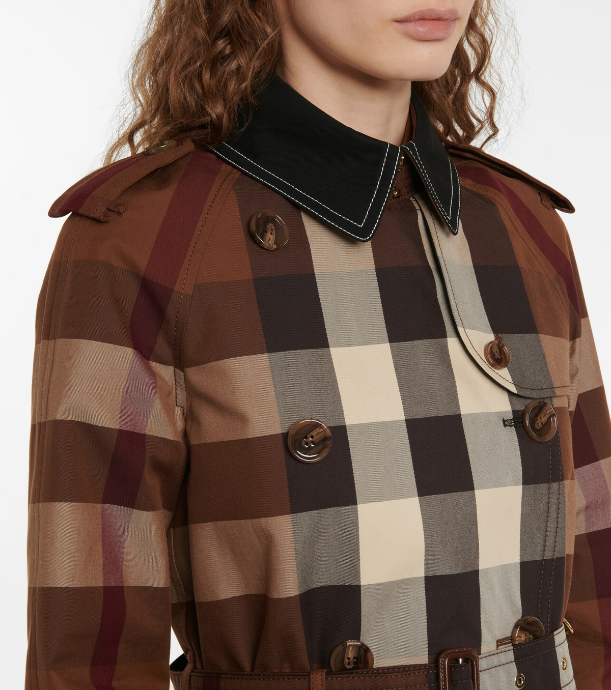 Burberry - Checked gabardine trench coat Burberry