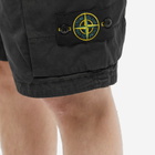 Stone Island Men's Supima Cotton Cargo Short in Black