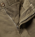 Incotex - Slim-Fit Linen and Cotton-Blend Shorts - Men - Green
