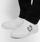 Versace - Logo-Print Leather Sneakers - White