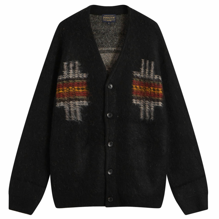 Photo: Pendleton Men's Shaggy Cardigan in Black Harding