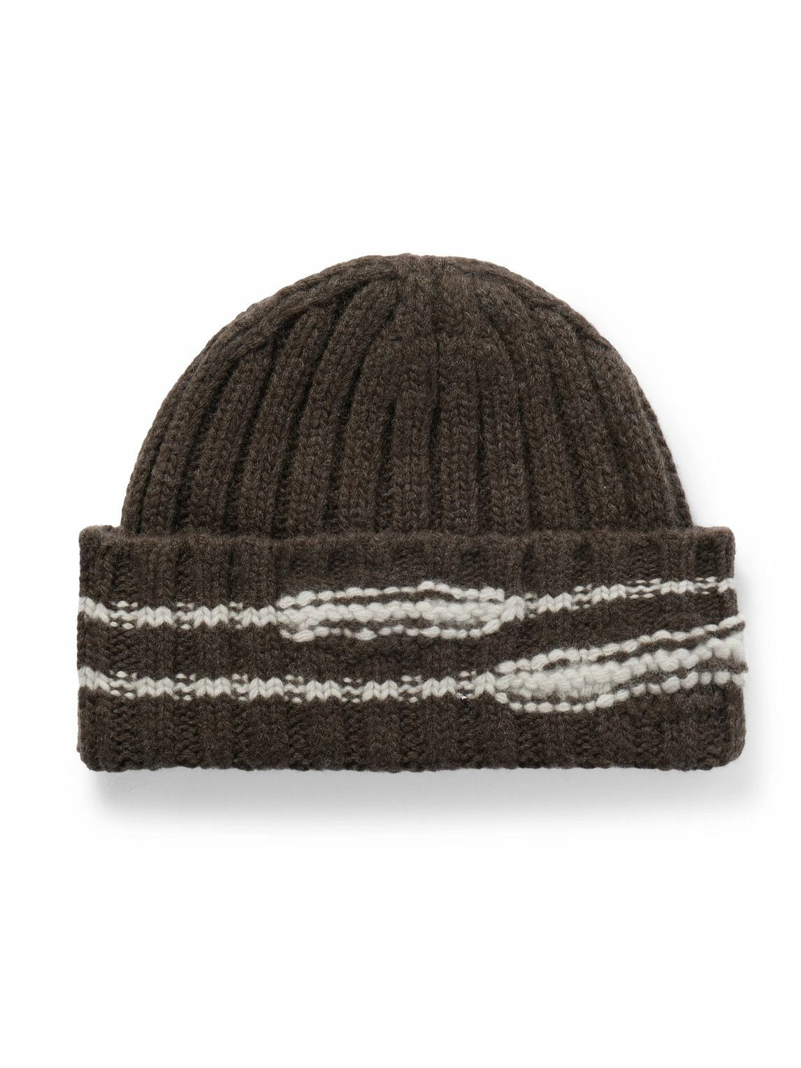 mfpen - Court Striped Ribbed Wool Beanie