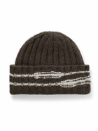 mfpen - Court Striped Ribbed Wool Beanie