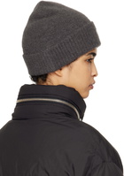 AMI Paris Gray Ami de Coeur Beanie