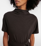 Brunello Cucinelli Gathered jersey midi dress