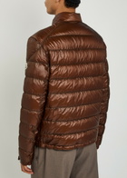 Moncler Selves Quilted Shell Jacket Brown