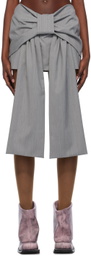 FIDAN NOVRUZOVA Gray Bow Miniskirt