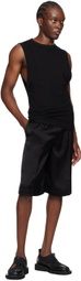 Peter Do Black Creased Muscle Tank Top