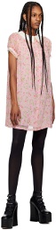 Anna Sui Pink Arcadia Blossom Babydoll Minidress