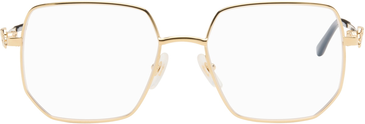 Cartier Gold 'Panthère de Cartier' Squared Glasses