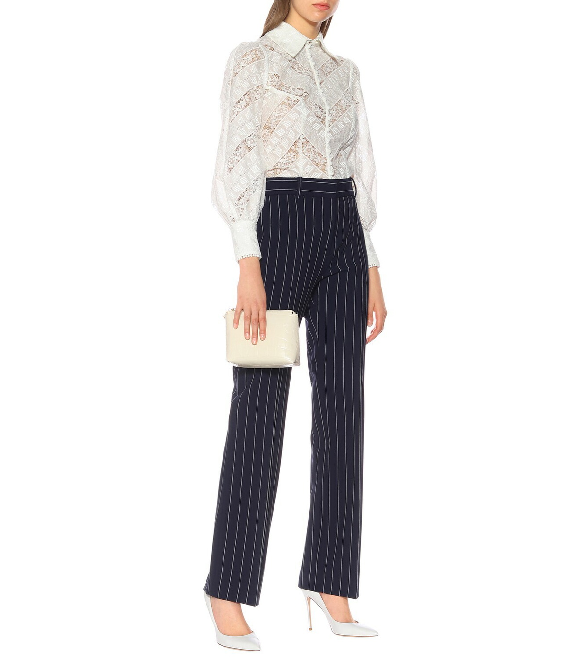 See By Chloe - Striped high-rise slim pants