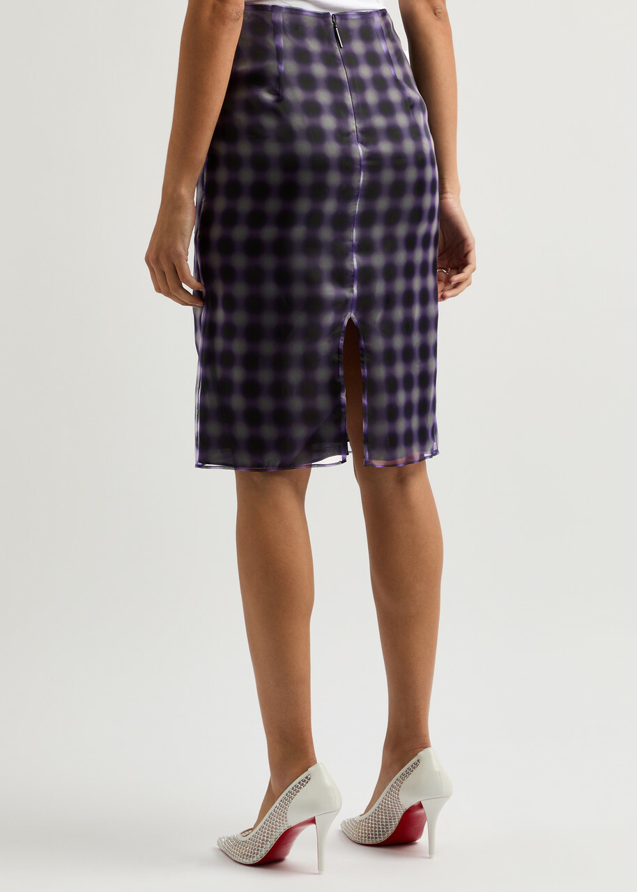 16 Arlington Este Printed Chiffon Skirt Violet