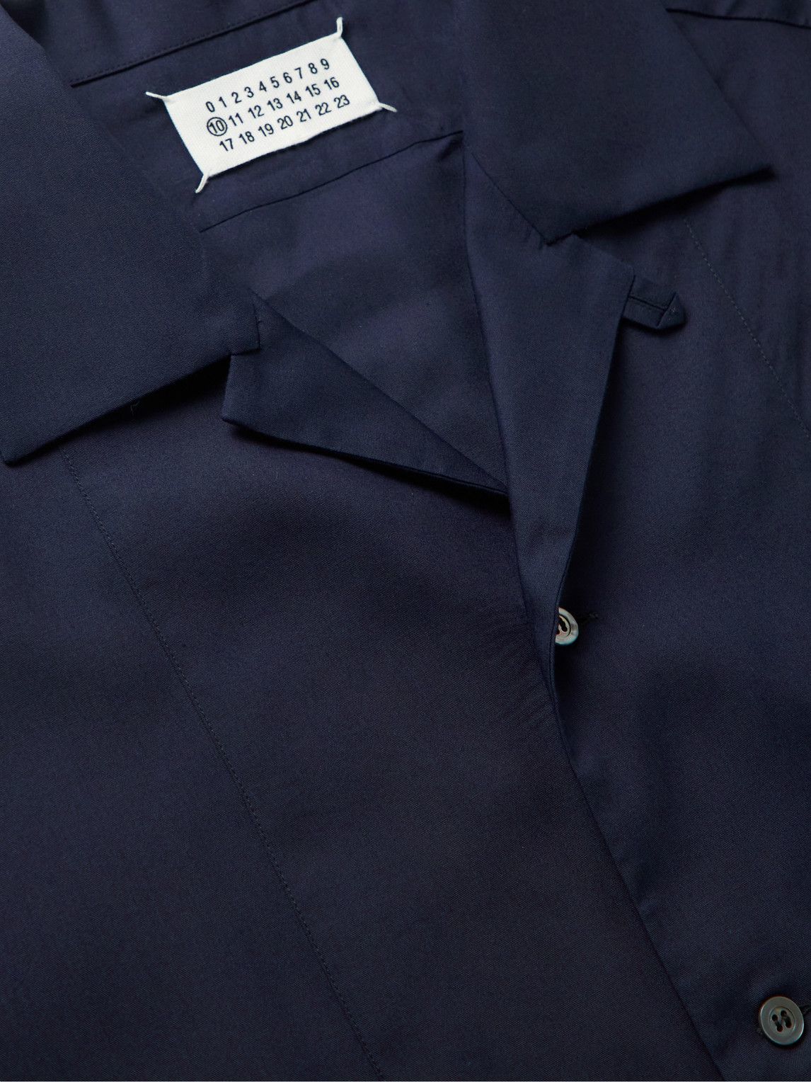 Maison Margiela - Camp-Collar Woven Shirt - Blue Maison Margiela