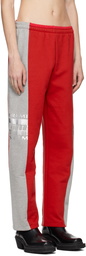 VTMNTS Red & Gray 'Extreme System' Lounge Pants