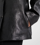 The Row Fabian leather jacket