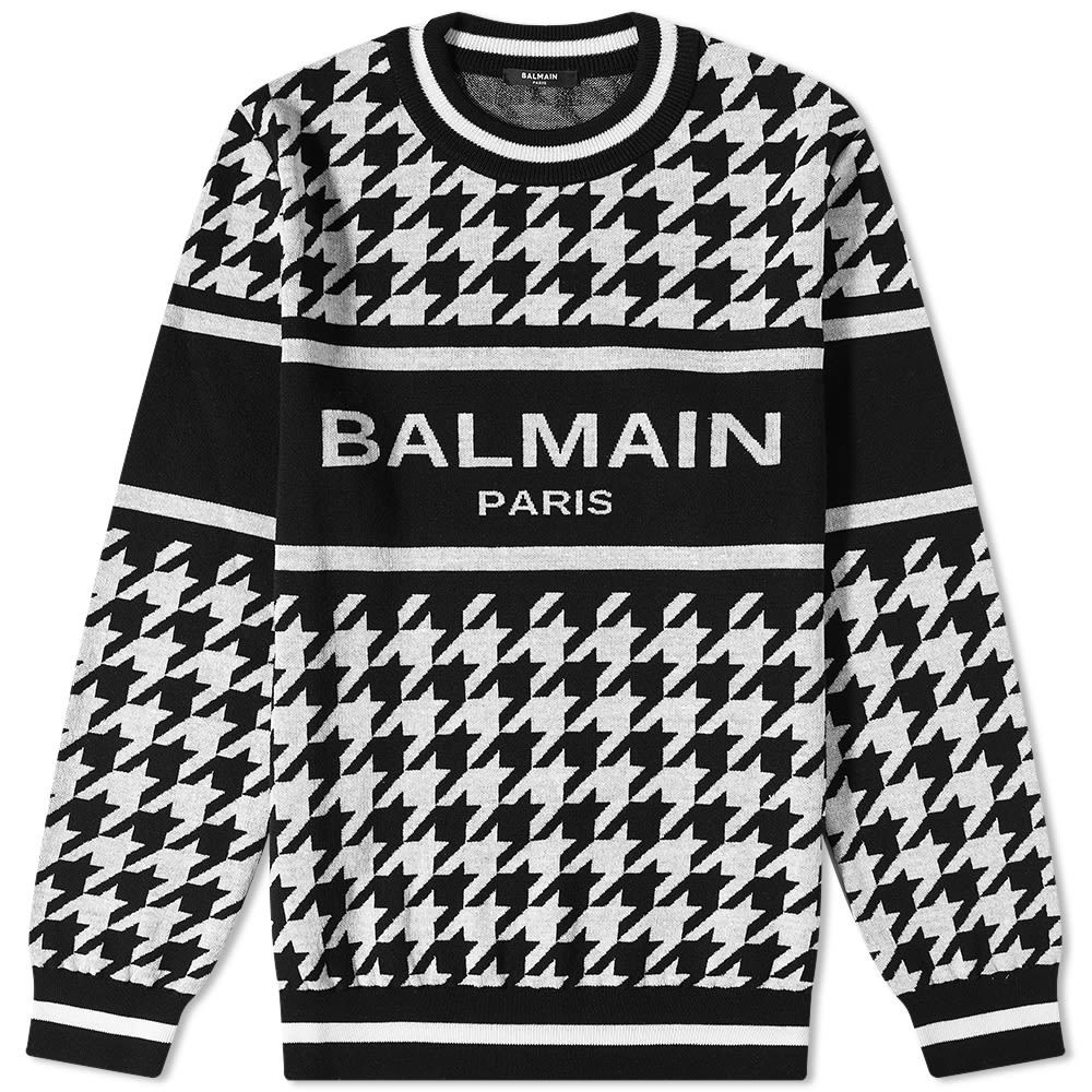 Balmain Houndstooth Crew Knit Balmain