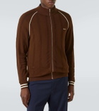 Miu Miu Logo cotton-blend zip-up cardigan