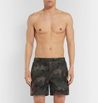 Valentino - Short-Length Camouflage-Print Shell Swim Shorts - Green